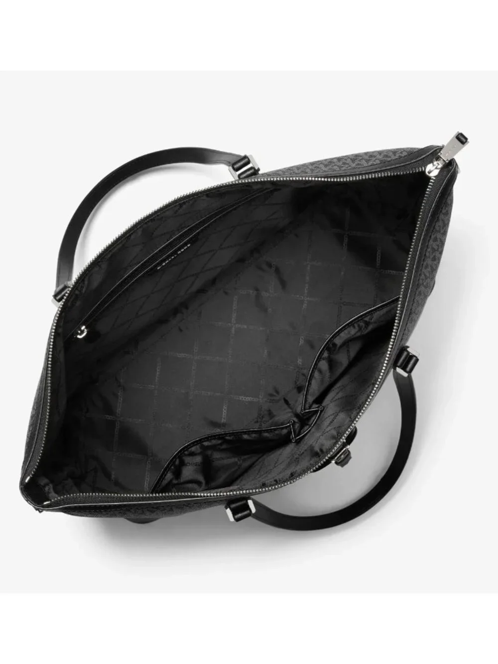 Michael Kors Women's Heritage Large Tote Bag Black MK Monogram - Picture 14 of 14